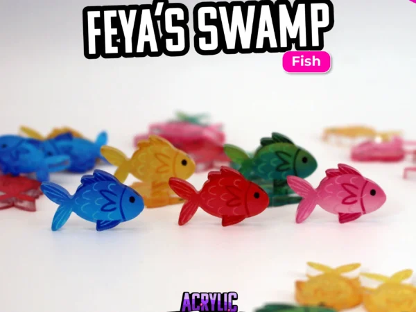 Feya's Swamp Poissons - Acrylic Tokens