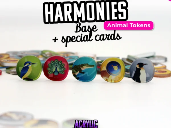 Harmonies Base - Animal Tokens - Acrylic Tokens